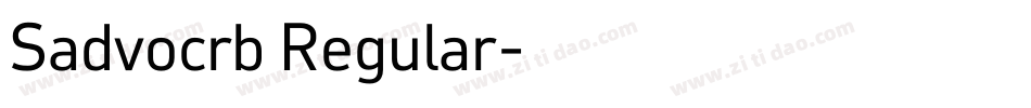 Sadvocrb Regular字体转换